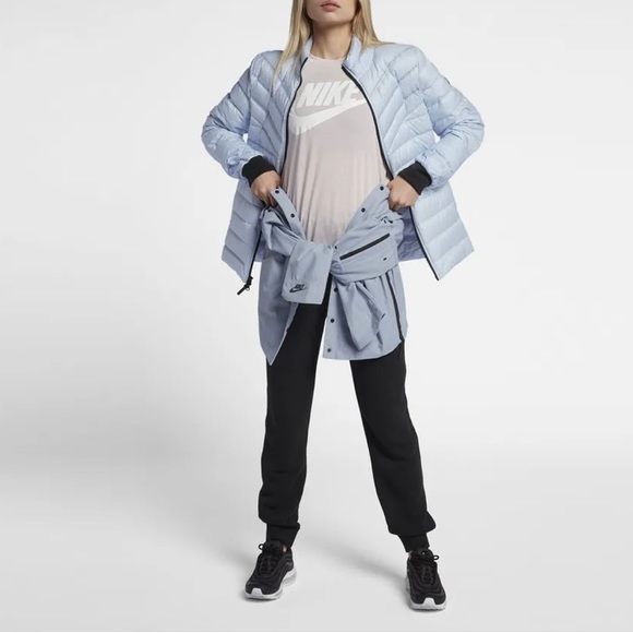 NWT Women's Nike Sportswear AeroLoft 3-in-1 Jacket Coat Blue - Picture 7 of 8